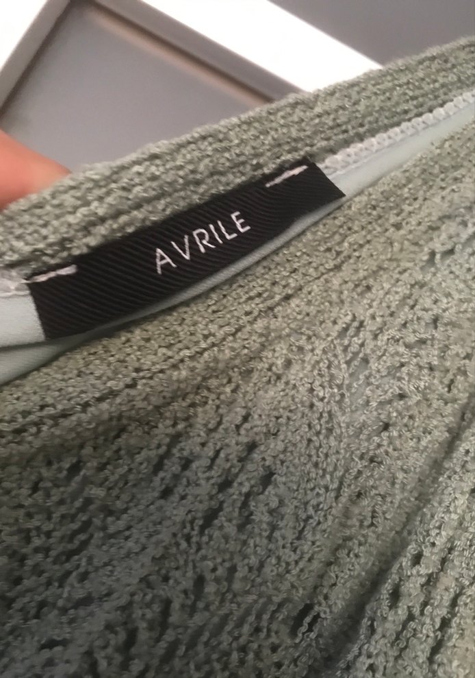 V Yaka Kolsuz Örgü Bohem Elbise - Görsel 3