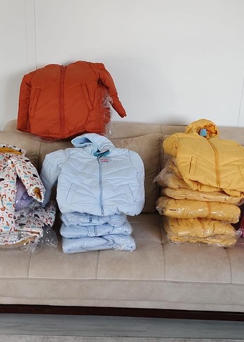 Renkli Baskılı Kapüşonlu Erkek kız Çocuk Mont - Görsel 9