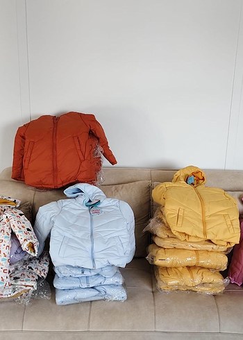 Renkli Baskılı Kapüşonlu Erkek kız Çocuk Mont - Görsel 11