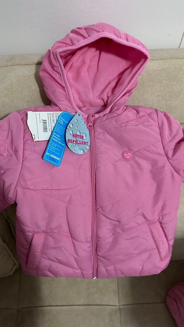 Renkli Baskılı Kapüşonlu Erkek kız Çocuk Mont - Görsel 5