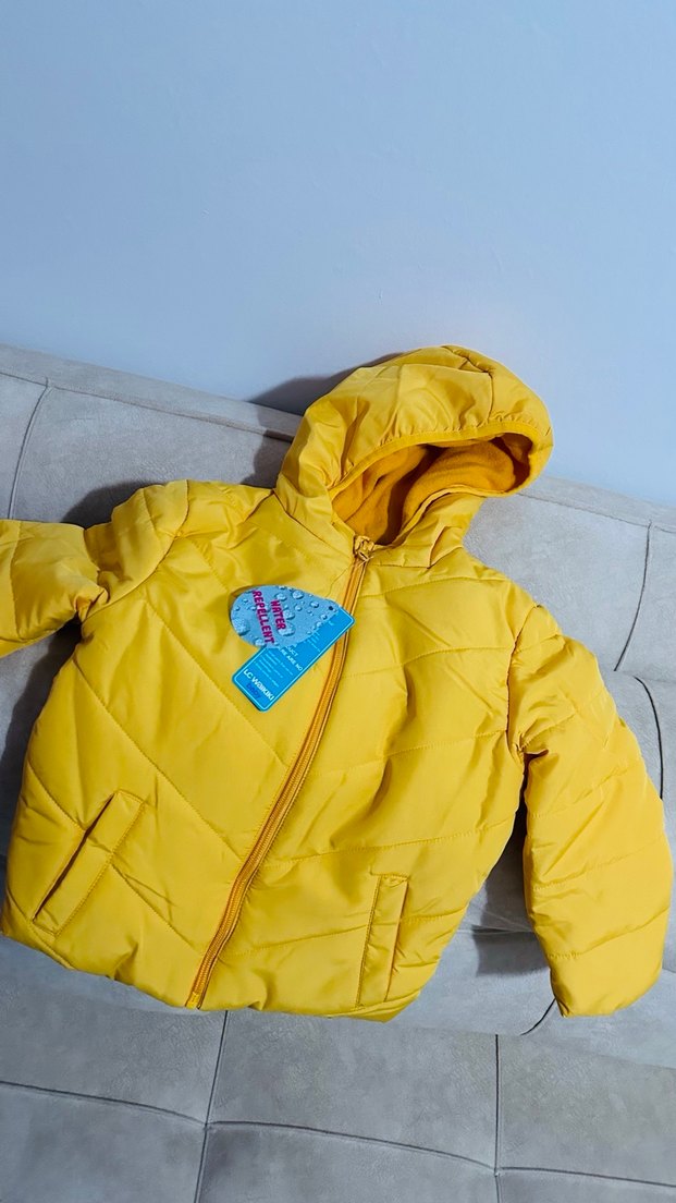 Renkli Baskılı Kapüşonlu Erkek kız Çocuk Mont - Görsel 4