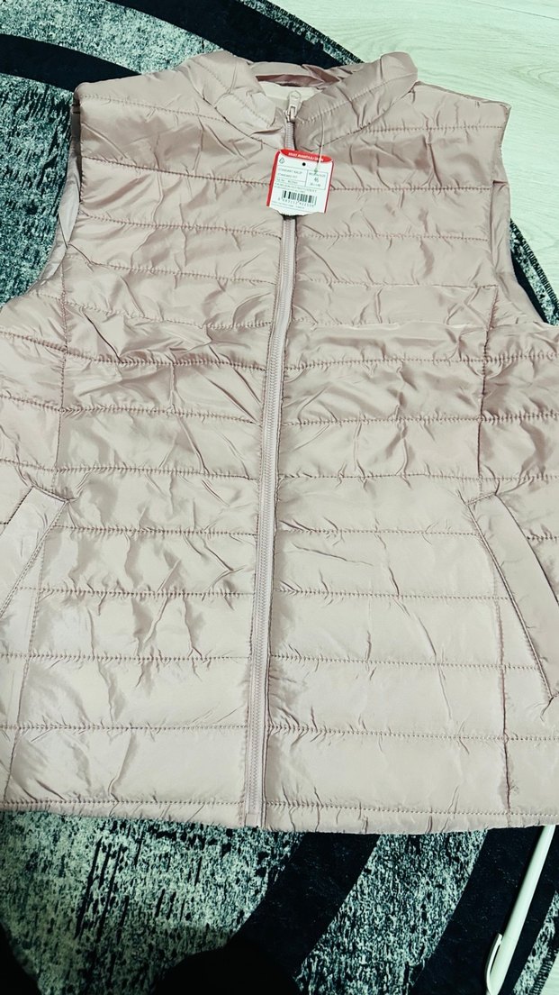 Fermuarlı, Kolsuz Kadın Yelek mont - Görsel 3