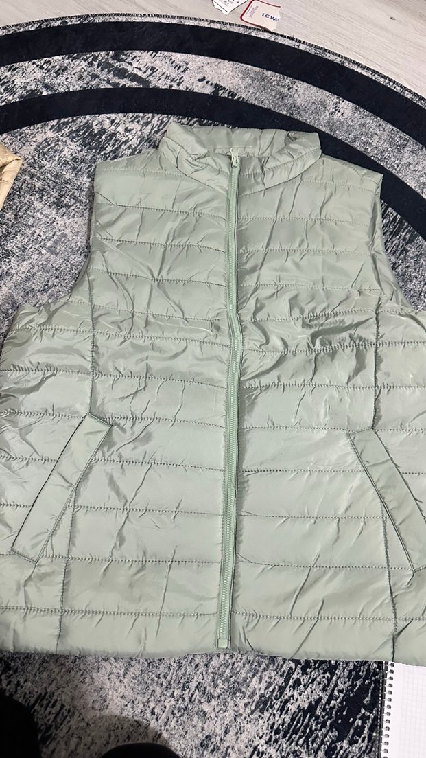 Fermuarlı, Kolsuz Kadın Yelek mont - Görsel 2