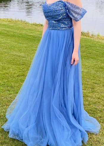 Uzun Abiye Elbise Acill satılıkkk m-xl arası olur ayarlamalı - Görsel 3