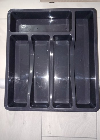 Siyah Çok Bölmeli Çatal Bıçak Kutusu - Görsel 3