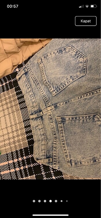 32 Beden mavi Renk Kot pantolon mom jean