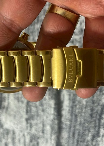 Altın Renk Modern Klasik Erkek Saati - Görsel 3