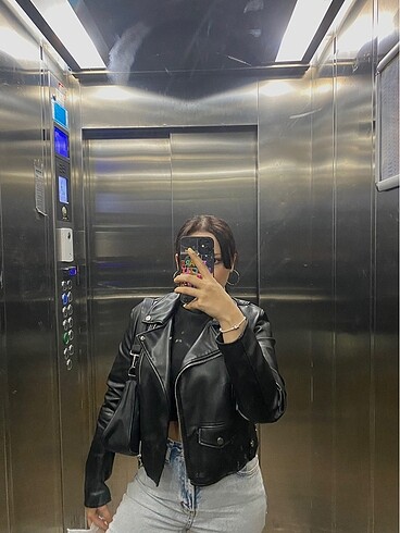 Bershka deri ceket