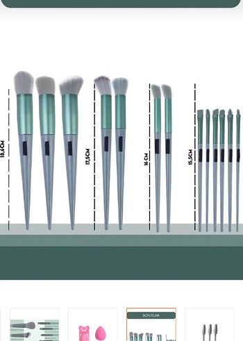 Pastel Pembe Makyaj Fırçası Seti - Görsel 5