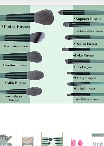 Pastel Pembe Makyaj Fırçası Seti - Görsel 3