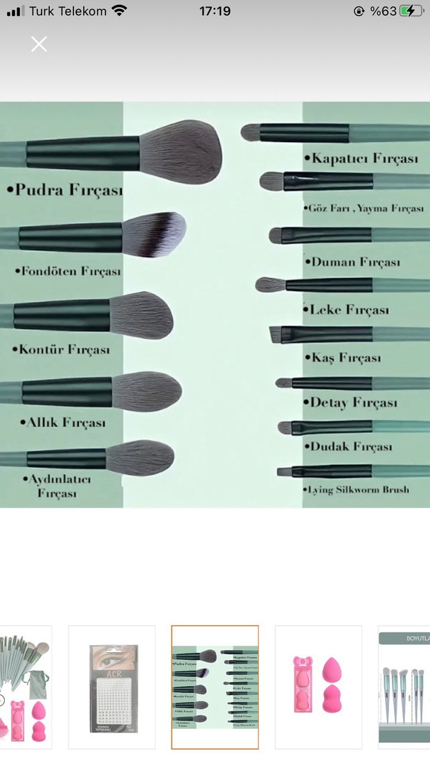 Pastel Pembe Makyaj Fırçası Seti - Görsel 3