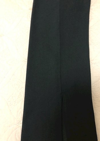 Siyah Kadın Yırtmaçlı İspanyol Paça Pantolon - Görsel 3