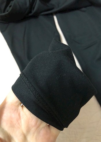 Siyah Spor Midi Tayt korse etkili - Görsel 2