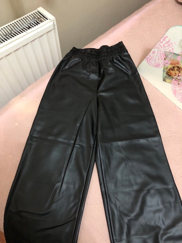 Beli lastikli deri Pantolon - Görsel 3