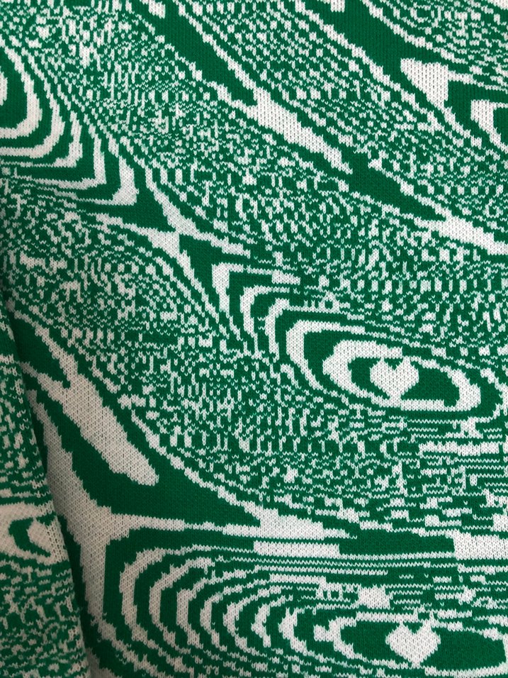 Yeşil Desenli Triko Kadın Kazak - Görsel 2