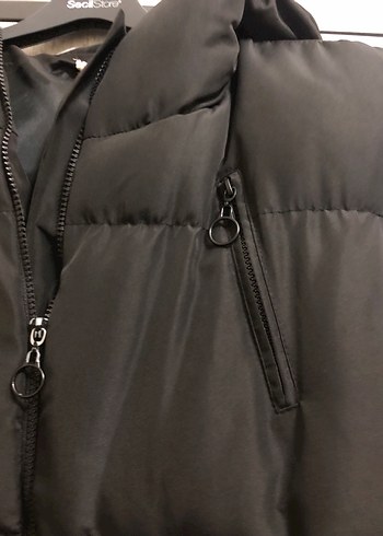 Siyah Fermuarlı Yüksek Yakalı Kadın Yelek - Görsel 3