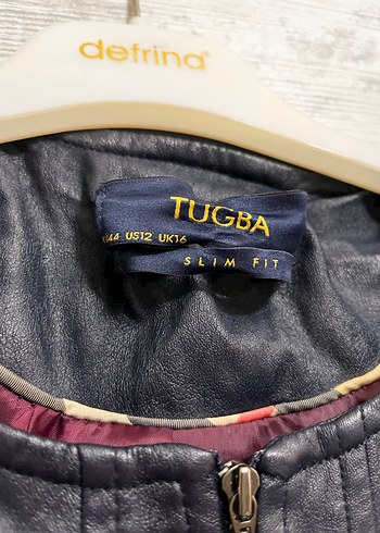 Kadın Lacivert Deri Uzun Ceket - Görsel 3