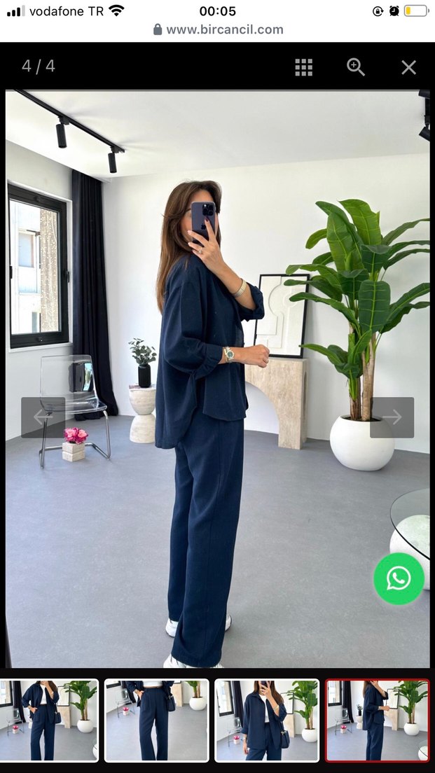 Lacivert keten takım - Görsel 3