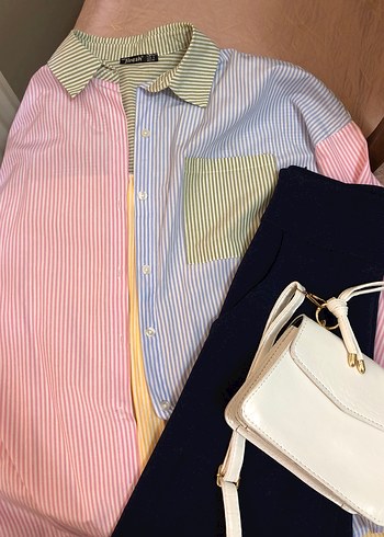 Lacivert Bol Kesim Kadın Kumaş Pantolon - Görsel 3