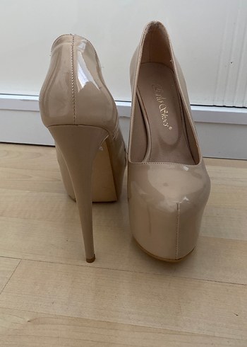 Bej Platform Topuklu Kadın Stiletto - Görsel 2