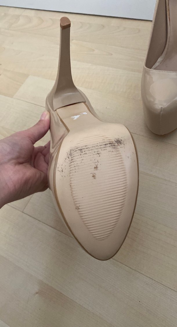 Bej Platform Topuklu Kadın Stiletto - Görsel 3