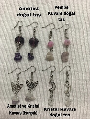 Orijinal Doğal taş küpeler