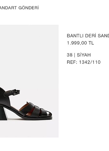 Zara Bantlı deri sandalet 