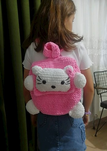 Hello Kitty Örgü Kız Çocuk Sırt Çantası