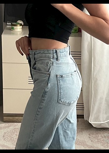 34 Beden mavi Renk Bershka Kot Pantalon