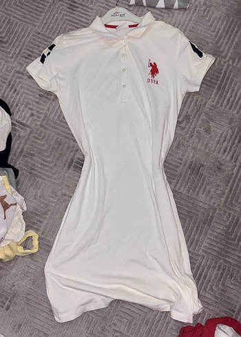 U.S Polo Assn. Beyaz Polo Elbise