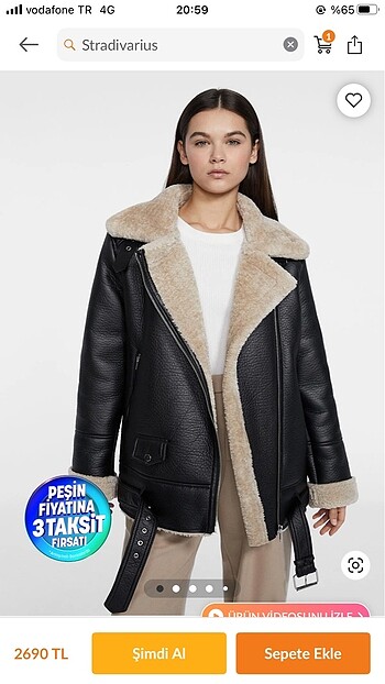 Stradivarius Stradivarius Suni Biker Ceket