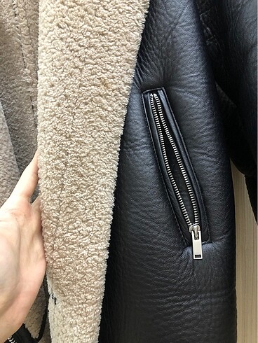 xs Beden kahverengi Renk Stradivarius Suni Biker Ceket