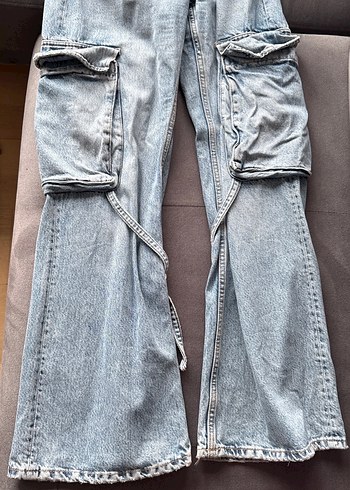 Zara Cargo Pantolon belt loop jeans - Görsel 3