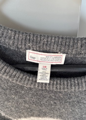 Gri Erkek Triko Kazak - Baskılı, Rahat Kesim - Görsel 2