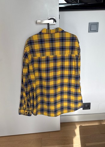 Sarı Ekose Erkek Gömlek Uzun Kollu - Görsel 3