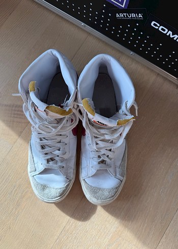 Nike Beyaz Erkek Spor Ayakkabısı Velcro - Görsel 3