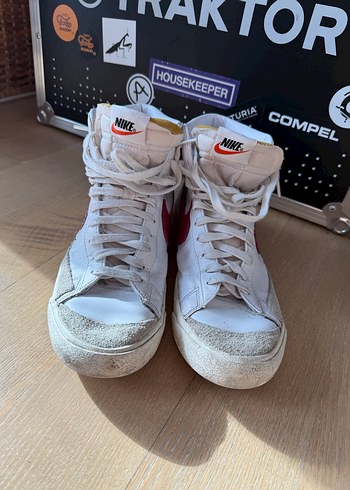 Nike Beyaz Erkek Spor Ayakkabısı Velcro - Görsel 2