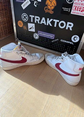 Nike Beyaz Erkek Spor Ayakkabısı Velcro - Görsel 5