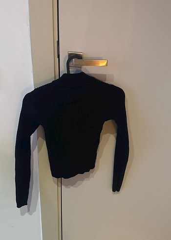 Fermuarlı Siyah Yüksek Yakalı Çocuk Kazak - Görsel 4