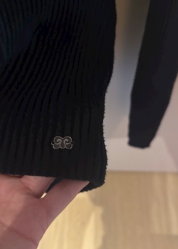 Fermuarlı Siyah Yüksek Yakalı Çocuk Kazak - Görsel 3