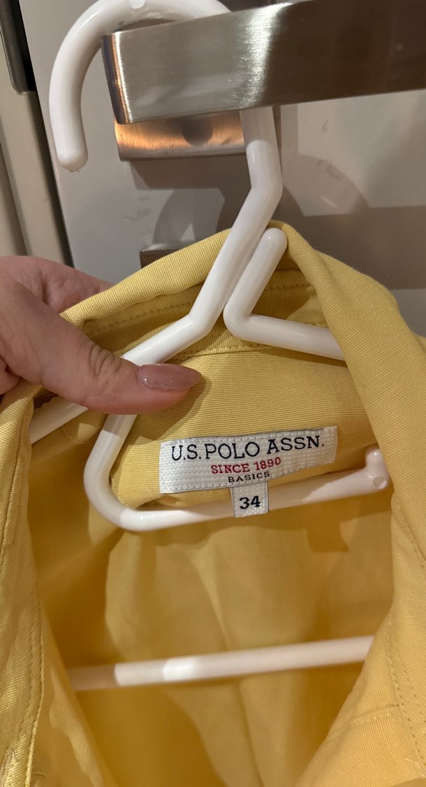 Sarı Düğmeli Keten Gömlek - Görsel 3