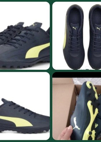 Puma Lacivert Velcro Bağcıklı Desenli Futbol krampon kutulu