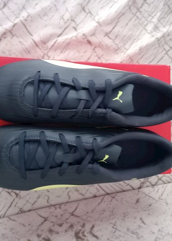 38 Beden lacivert Renk Puma Lacivert Velcro Bağcıklı Desenli Futbol krampon kutulu