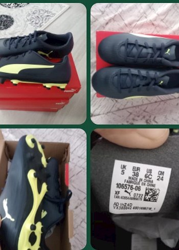 Puma Puma Lacivert Velcro Bağcıklı Desenli Futbol krampon kutulu