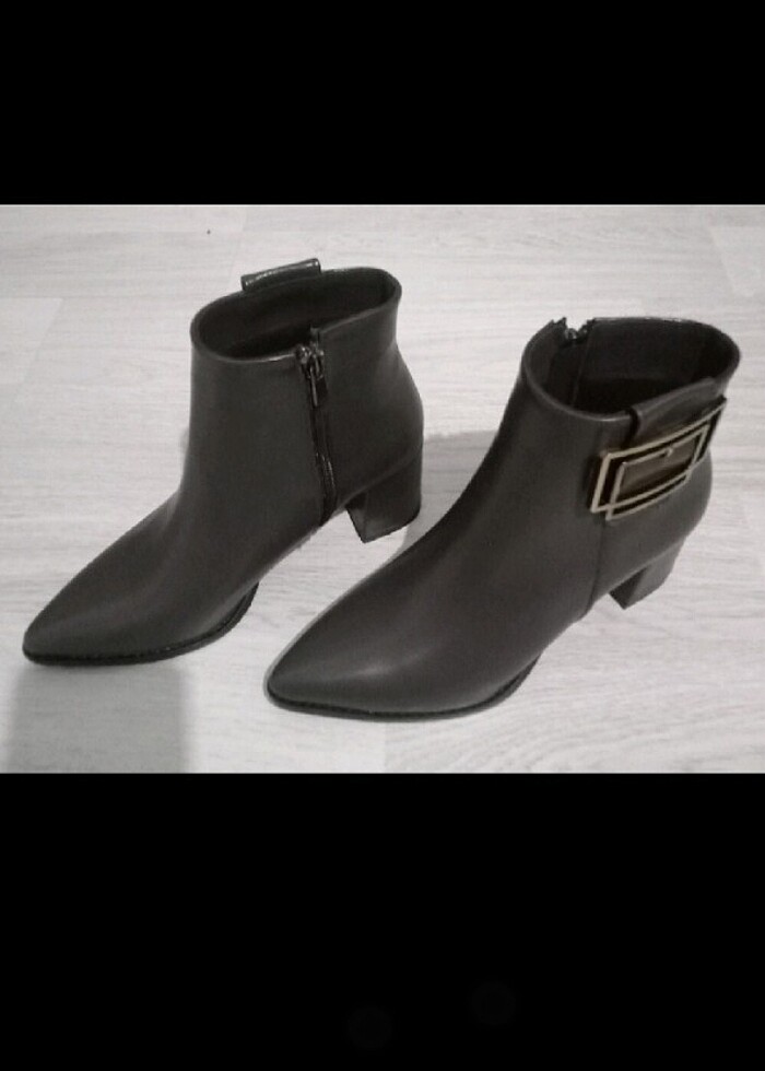 Ester tokalı yeni sezonun gözdesi şık aksesuarlı bilek boy çizme - Görsel 5