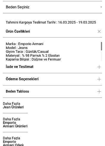 Armani jeans beyaz kot pantolon sıfır ayarında hiç bir sıkıntısı - Görsel 12