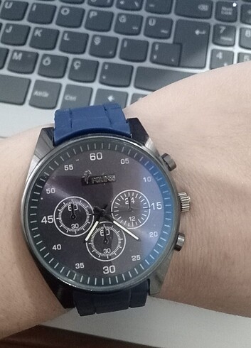 polo55 dekoratif kadran silikon kordon unisex kol saati çok az k - Görsel 4