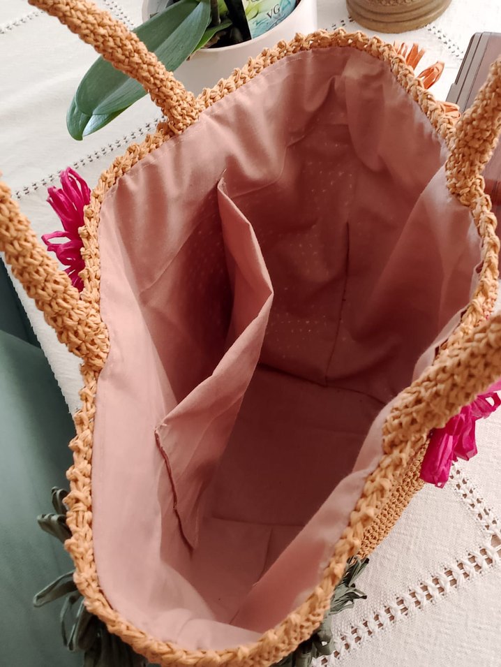 Renkli Püsküllü Bohem Örgü Kadın Çanta - Görsel 3