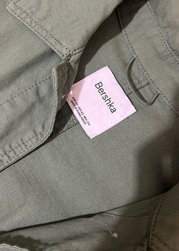 Bershka Yeşil Düğmeli Midi Kadın Ceket