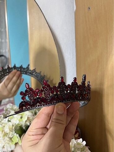  Beden bordo Renk Taç küpe